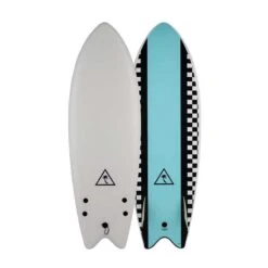 Board De Surf Catch Surf Retro Fish Twin - White / Light Blue - 5'6" / 168 Cm