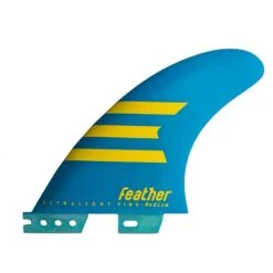 Ailerons Surf Feather Fins Ultralight - 3 Dérives - Blue / Yellow
